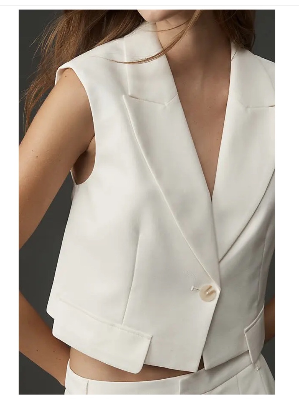 NWT ANTHROPOLOGY Maeve Tailored Crop Top - Picture 2 of 5